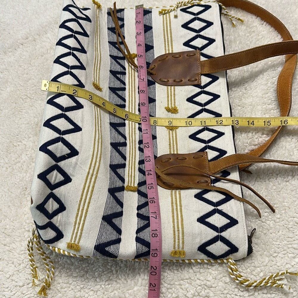 Noonday Collection Aventura Woven and Leather Tote Bag - Picture 9 of 13